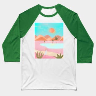 Desert Oasis Landscape Baseball T-Shirt